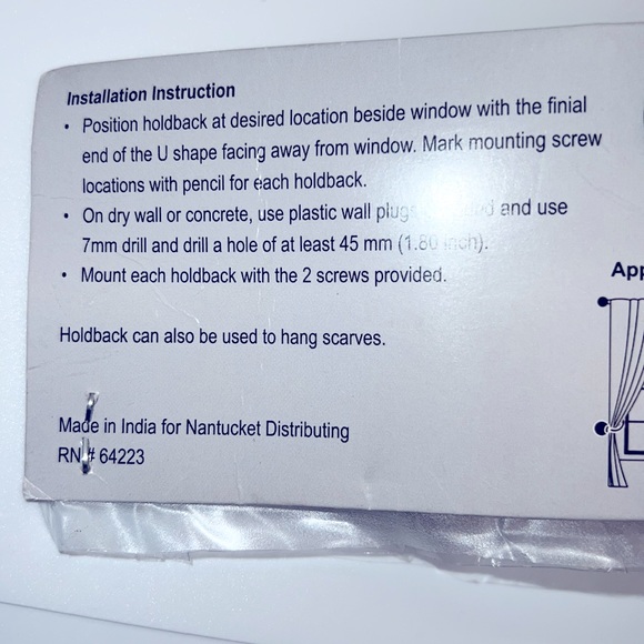 2 curtain holdbacks Windows By Design New Ship today! - Picture 5 of 5